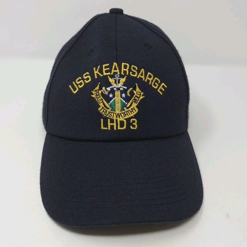 Legend USS Kearsarge LHD 3 Navy Blue Embroidered Baseball Cap Hat Made in USA